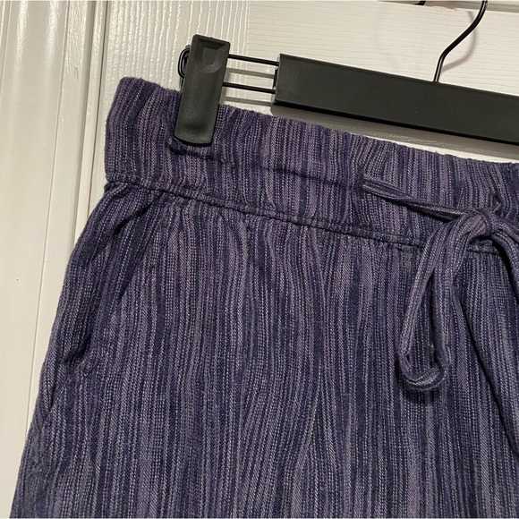 NWT Time & Tru Size S Blue Linen Blend Comfy Pull On Drawstring Shorts Pockets - Picture 6 of 16